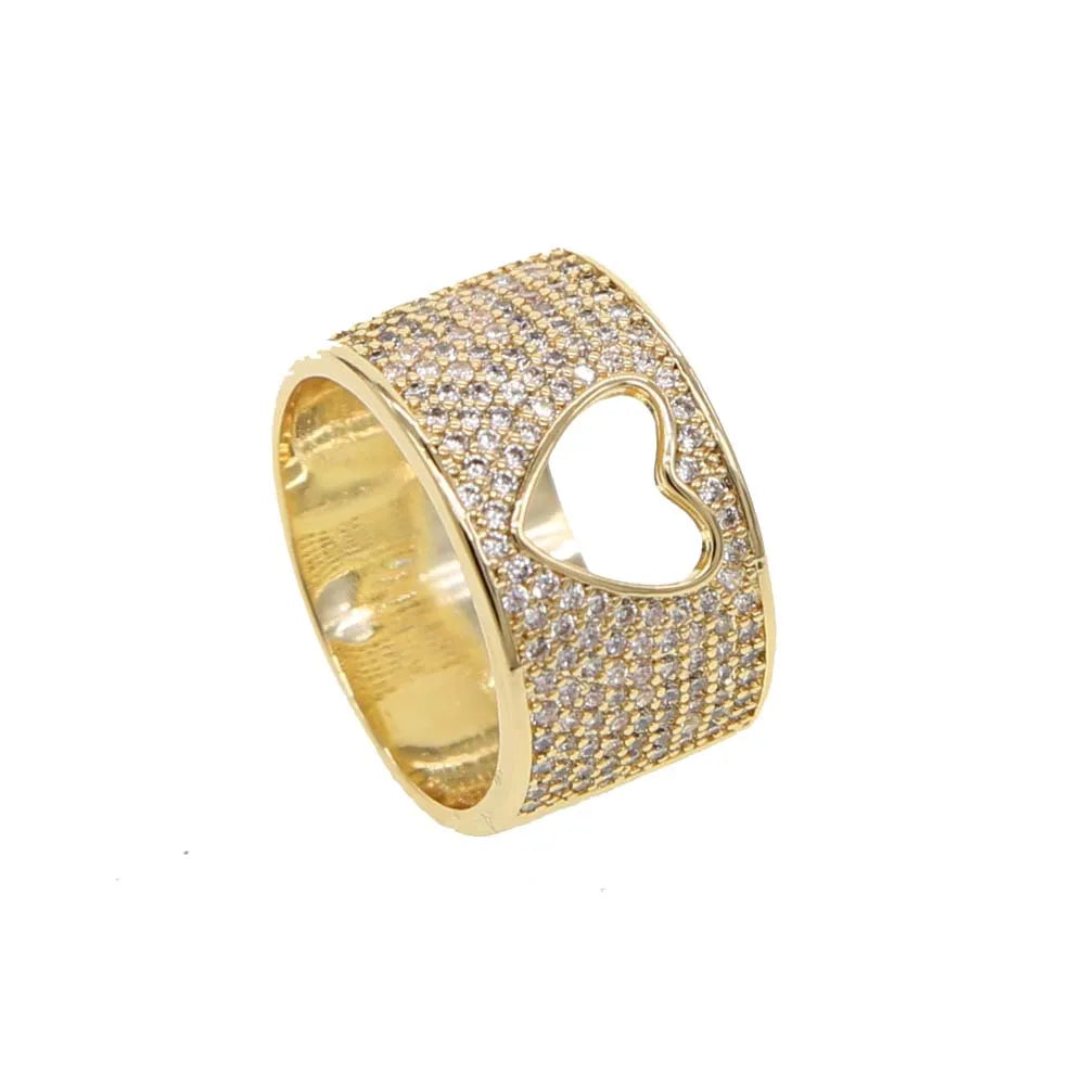Heart ring for girlfriend gift 2023 valentines gift for lover high quality micro pave cz sparking bling finger rings