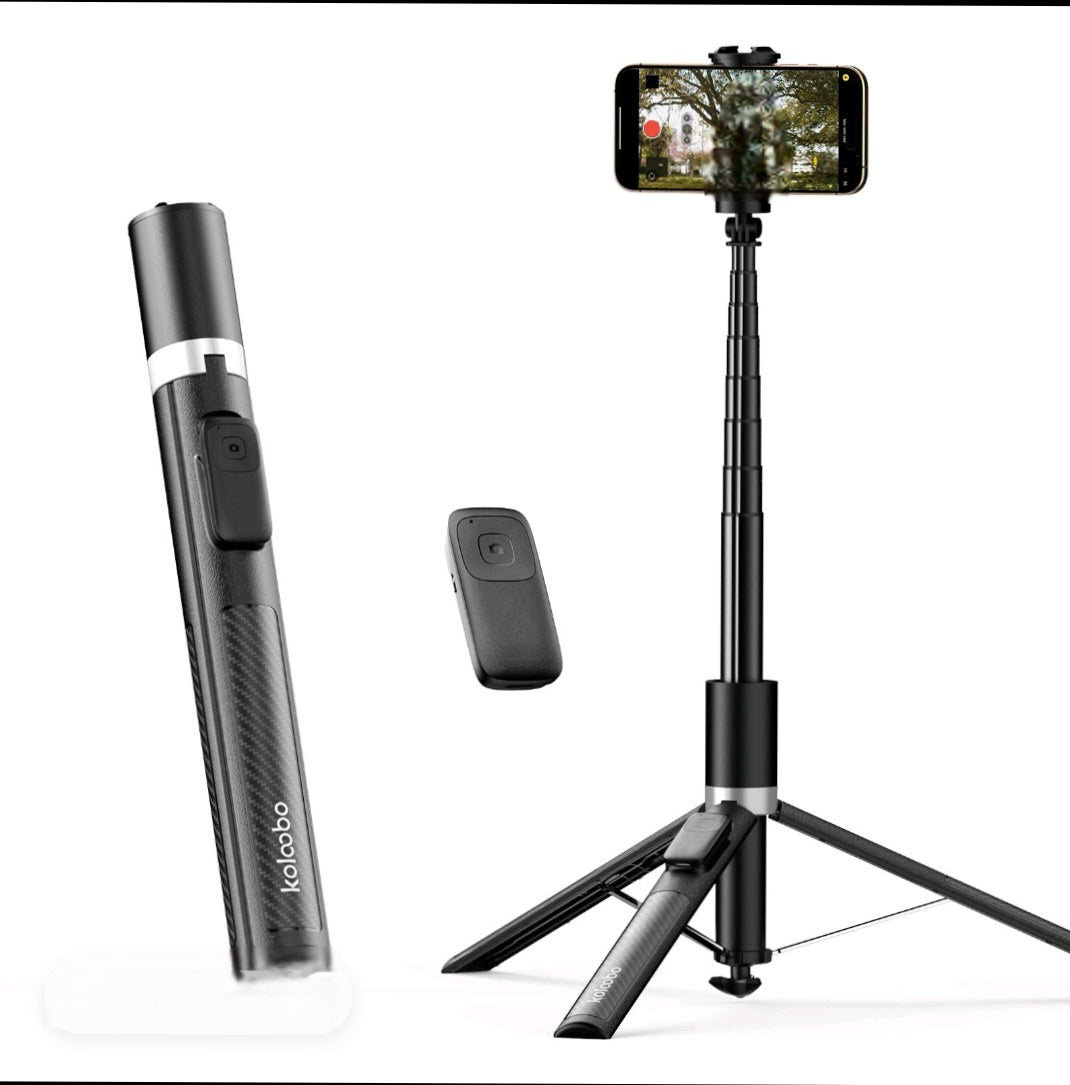 One-Click To Open Tripod- 1.7M Portable Extendable Phone Holder With 56mAh Wireless ..