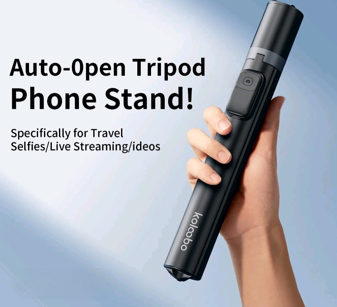 One-Click To Open Tripod- 1.7M Portable Extendable Phone Holder With 56mAh Wireless ..