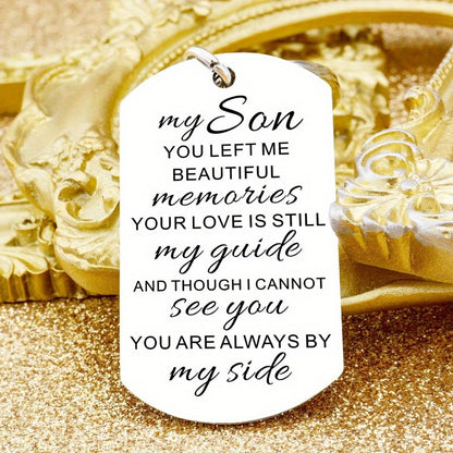 1pc, Memorial Gifts For Loss Of Son Sympathy Remembrance Gift Bereavement Keychain In Memory Of Child Grieving Condolence Creative Keychain, Backpack Pendant, Bag Charms, Birthday Gifts, Party Favors