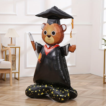 1pc, Large Base Graduation Dr. Bear - Perfect for Graduation Party Scene Arrangement