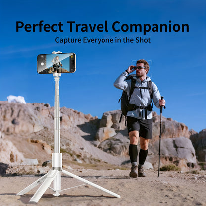 Auto Open/Close Cell Phone Tripod Stand 70.87inch Phone Tripod, Selfie Stick Tripod with Remote, Tripod for Phone, Tripod Stand for Phone 360 Rotation, Portable Travel Tripod for YouTube TikTok Videos Live Streaming Photograp