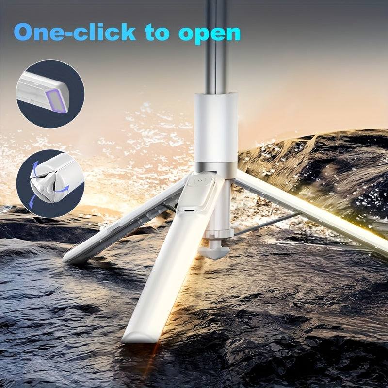Auto Open/Close Cell Phone Tripod Stand 70.87inch Phone Tripod, Selfie Stick Tripod with Remote, Tripod for Phone, Tripod Stand for Phone 360 Rotation, Portable Travel Tripod for YouTube TikTok Videos Live Streaming Photograp