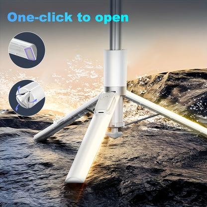 Auto Open/Close Cell Phone Tripod Stand 70.87inch Phone Tripod, Selfie Stick Tripod with Remote, Tripod for Phone, Tripod Stand for Phone 360 Rotation, Portable Travel Tripod for YouTube TikTok Videos Live Streaming Photograp