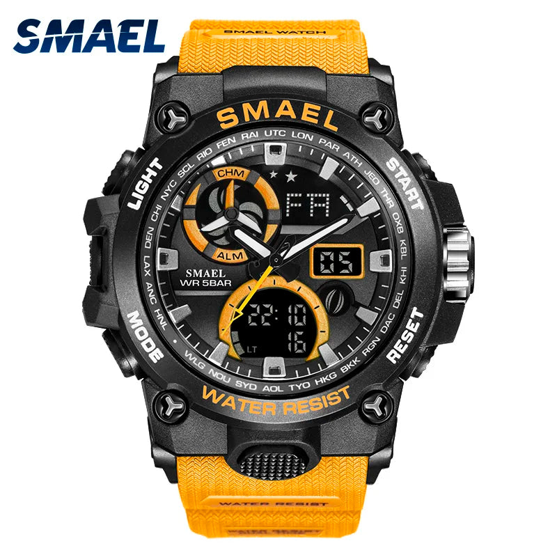 Sport Watch Men SMAEL Brand Toy Mens Watches Military Army S Shock 50m Waterproof Wristwatches 8011 Fashion Men Watches Sport