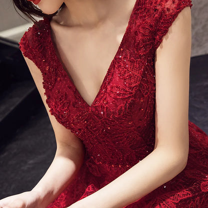 Long Evening Dresses Cap Sleeves Lace sequins Prom Dress Elegant Beading Embroidery Formal Gowns vestidos de gala Ladies Gown