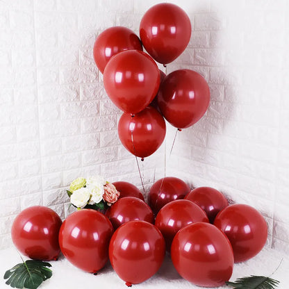 5/10/12inch 10pcs double-layer ruby red latex balloons wedding engagement  Valentines birthday party decoration helium balloons