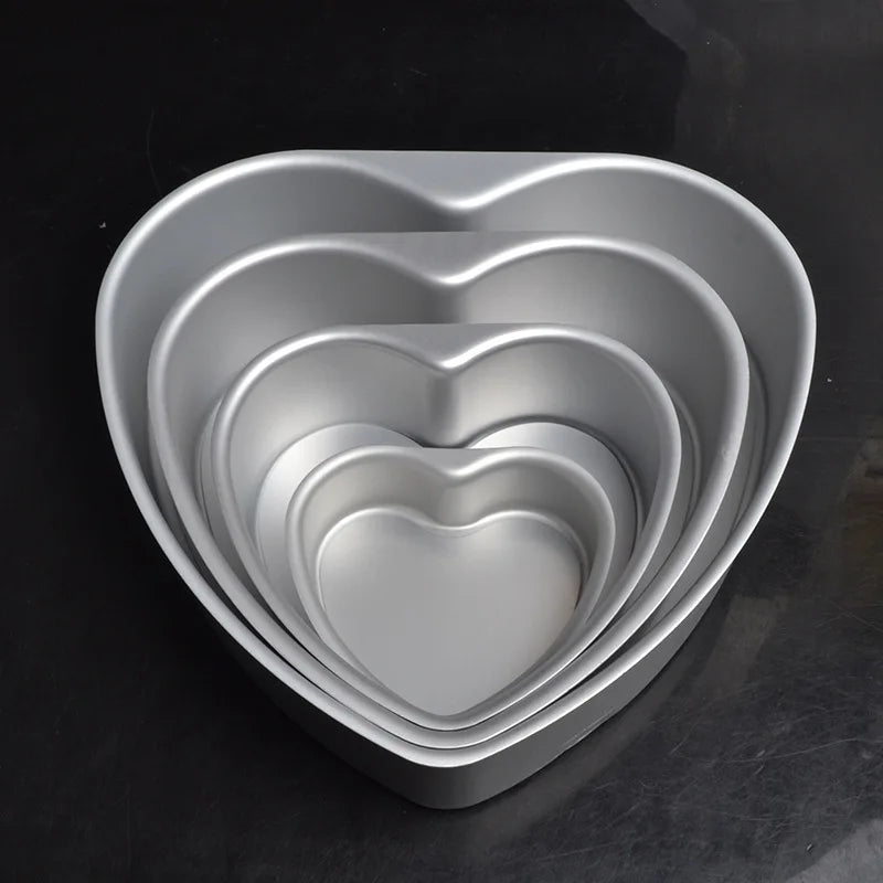 4/6/8/10 Inch Removable Bottom Baking Mould Heart Shape Cake Mold Aluminium Alloy Home DIY Mousse Pastry Cake Pan Tools