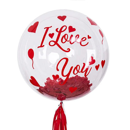 1set Valentines Day Balloon Sticker Red I Love You Bobo Balloon Sticker Heart Balloon Stickers Wedding Birthday Party Decoration