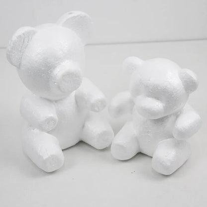 Wedding Decoration 16/20CM Polystyrene Styrofoam Modeling Bear Foam White Bear for Valentines Day Gift Baby Shower Birthday