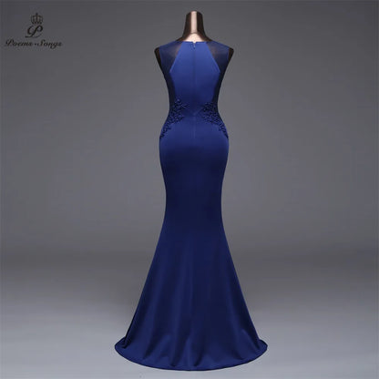 Poems Songs New Simple Mermaid  Evening Dress prom gowns Formal Party dress vestido de festa Elegant Vintage robe longue