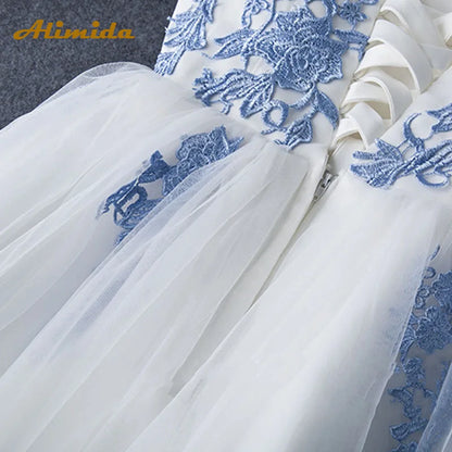 2023 new Short Bridesmaid Dress Strapless Sweetheart Lace Up Appliques Flower Prom Formal Dress Robe De Soiree vestido de festa