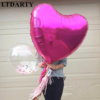 75cm Big Red Heart Shape Foil Balloons Valentines Day Wedding invitations Party Easter Supplies Decoration Balloon Love globos