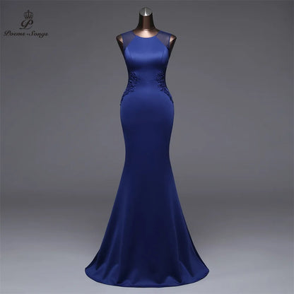 Poems Songs  New Simple Mermaid  Evening Dress prom gowns Formal  dress vestido de festa Elegant Vintage robe de soiree