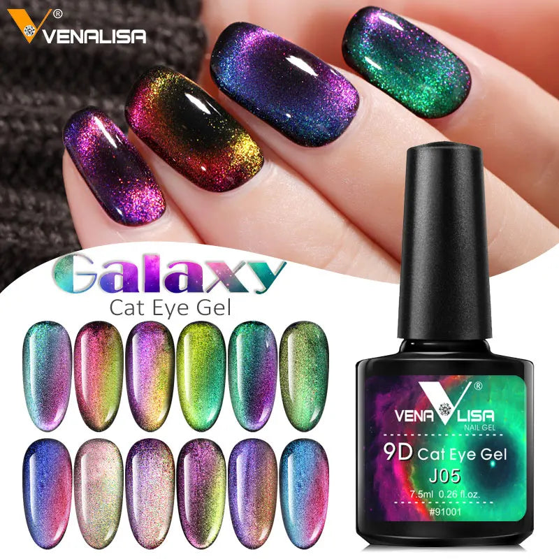 New Nail Art Design Manicure Venalisa Soak Off Enamel 9d Cat Eyes Magnetic Gel Polish UV LED Gel Nail Polish Lacquer Varnish