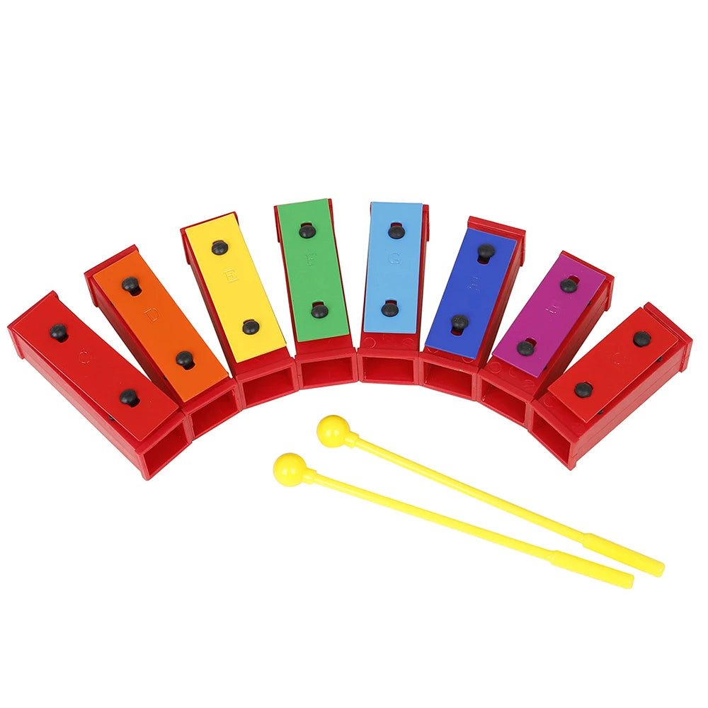 8 Note Xylophone Hand Bell Colorful Percussion Baby Educational Toy Children Musical Christmas Gift Kids Musical Instrument Toys