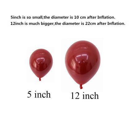 5/10/12inch 10pcs double-layer ruby red latex balloons wedding engagement  Valentines birthday party decoration helium balloons