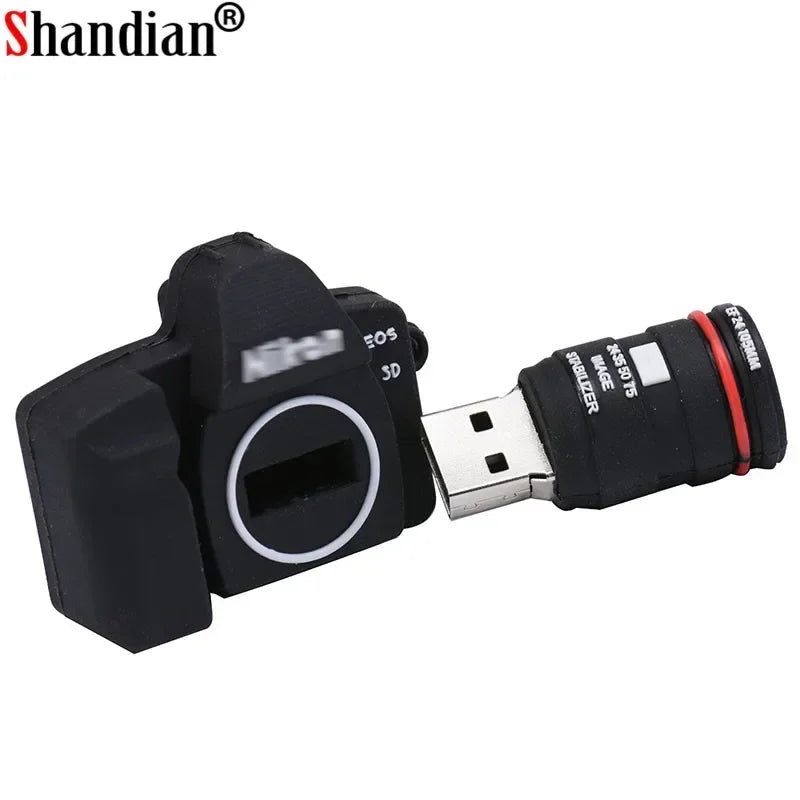 SHANDIAN hot selling Camera Shape USB Flash Memory Stick thumb drive 64GB/32GB /16GB memory stick flash card photography gifts