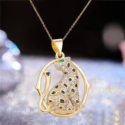 Juya Handmade Fashion Jewelry Supplies Micro Pave Zircon Butterfly Cat Dog Pendant Necklace For Women Birthday Christmas Gift