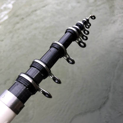 Portable Fishing 3.6M4.5M5.4M6.3M Fishing Rod Tough Carbon Fiber M Power Telescopic Travel Sea Boat Rock Fishing Rod