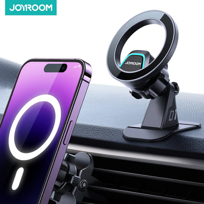 Joyroom Magnetic Car Mount [20 Strongest Magnets] Magnetic Car Phone Holder Dash [Not Drop 3M Adhesive] All-Metal Phone Mount