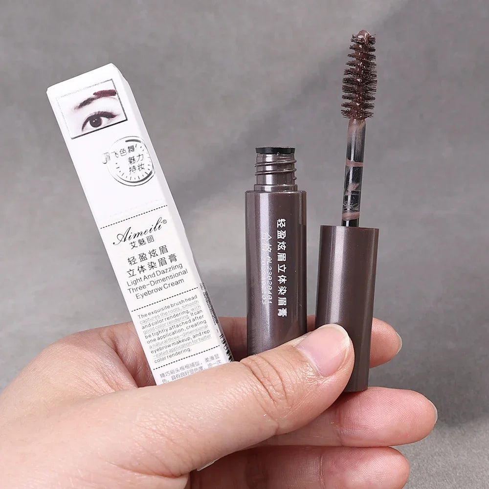 Waterproof Natural Liquid Dyeing Eyebrow Cream Long Lasting Black Brown Tint Eyebrow Beauty Mascara Eyebrows Makeup Cosmetics