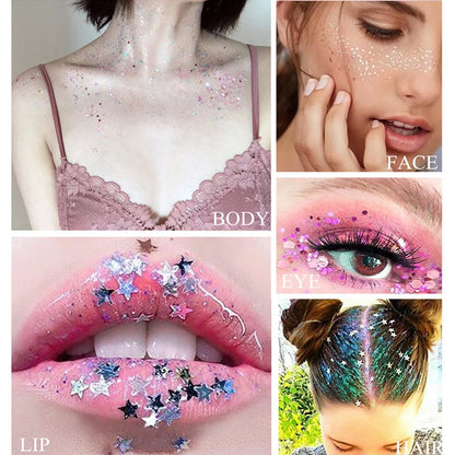 6 Colors Glitter Eyeshadow Face Eye Glitter Shadow Pallet Professional Korean Makeup Sequins Shimmer Bright Eyeshadow Palette