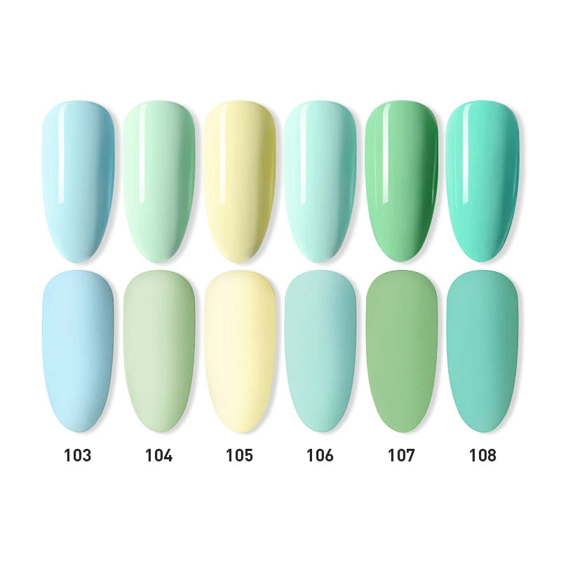 Beautilux 1pc Light Color Spring Flower Blue Green Pink Gel Nail Polish UV LED Soak Off Nails Art Gel Polish Varnish 10ml