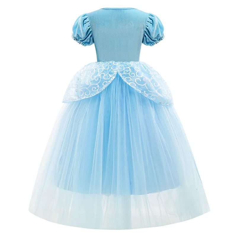 Uporpor Girls Cinderella Cosplay LED Dress Up Clothes for Girls Christmas Halloween Party Princess Costume Kids Birthday Gown