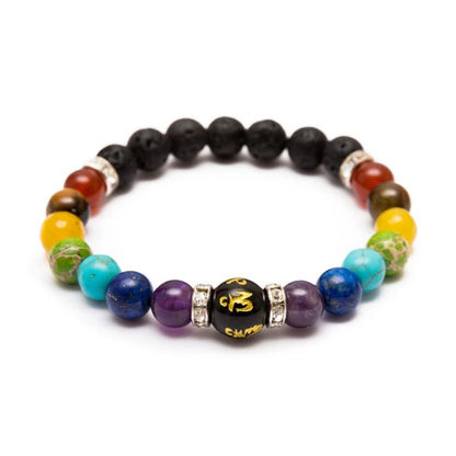 7 Chakra Bracelet with Meaning Cardfor Men Women Natural Crystal Healing Anxiety Jewellery Mandala Yoga Meditation Bracelet Gift