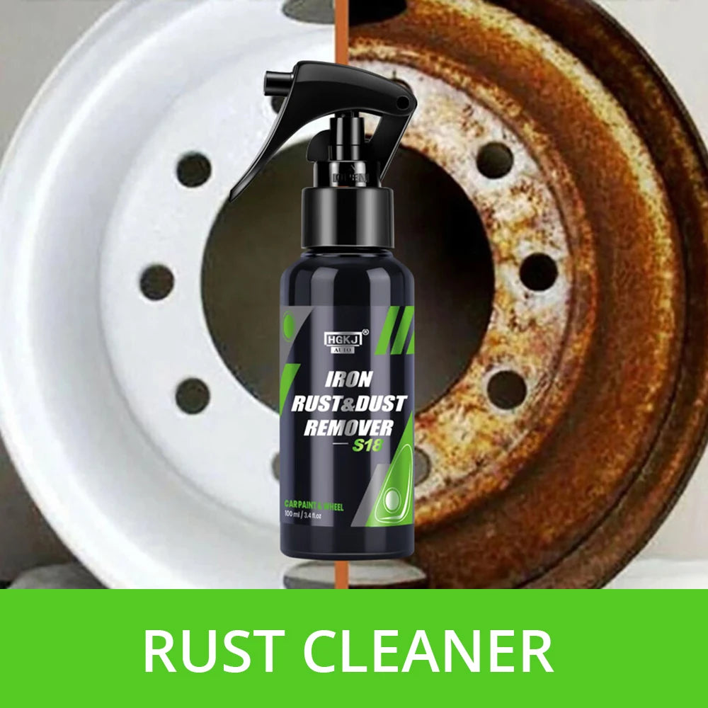 HGKJ S18 50/100/300ML Protect Wheels And Brake Discs From Iron Dust Rim Rust Cleaner Auto Detail Chemical Car Care remove rust