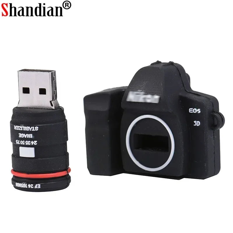 SHANDIAN hot selling Camera Shape USB Flash Memory Stick thumb drive 64GB/32GB /16GB memory stick flash card photography gifts