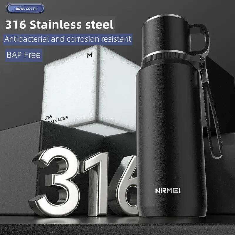 Stainless Steel Thermos Bottle for Hot Coffee Vacuum Thermal Water Bottle Insulated  Cup Vacuum Flasks Double Wall Travel