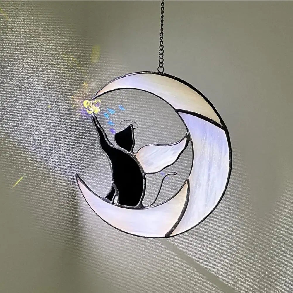 Pet Pendant Dog Suncatcher Bright Color Fade-resistant Pet Loss Ornament for Dog Lovers Meaningful Pet Supplies Gifts Outdoor