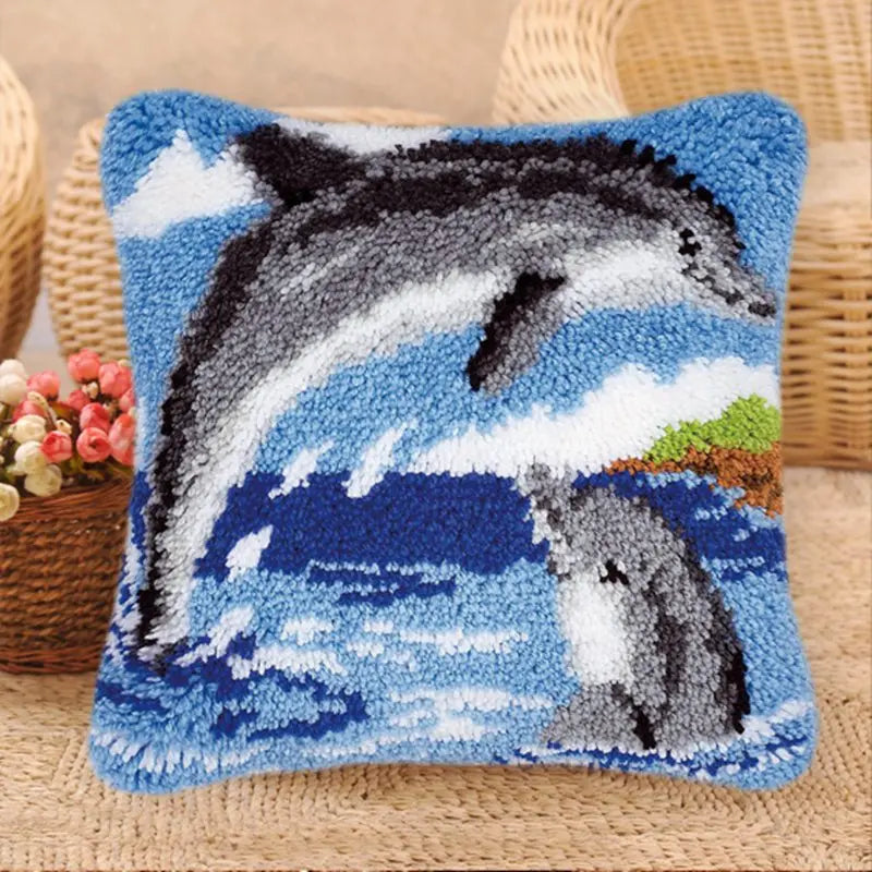 Animals Cushion Smyrna Button Package Latch Hook Throw Pillow Embroidery Pillow Foamiran For Needlework Pillow Embroidery Set