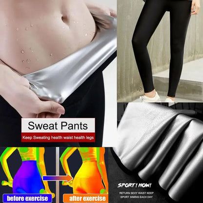 Women's Abdomen Control Hip-Lifting Sweat Pants Sauna Beam High Waist Body Fitness Breasted Nine Point Shorts Vest