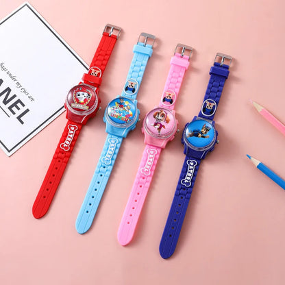 Cute Paw Patrol Watch Cartoon Figure Skye Chase Marshall Everest Children's Electronic Digital Waterproof Watches Kids Toy Gifts