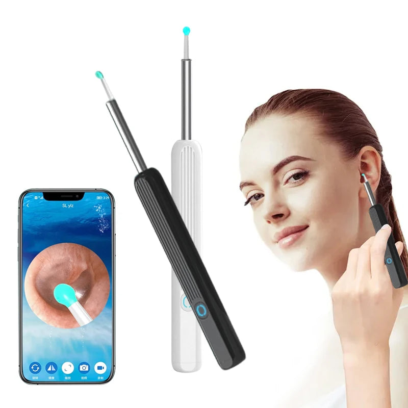 Ear Wax Cleaner Smart Ear Cleaner Otoscope Ear Wax Removal Tool with Camera Ear Endoscope 1080P Kit for iPhone iPad Android