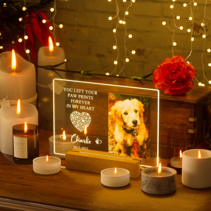 Personalized Dog Memorial Gifts Custom Photo Night Lights Pet Loss Gifts Cat Memorial Photo Frame Sympathy Gifts