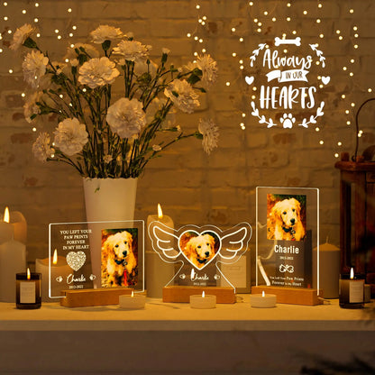 Personalized Dog Memorial Gifts Custom Photo Night Lights Pet Loss Gifts Cat Memorial Photo Frame Sympathy Gifts