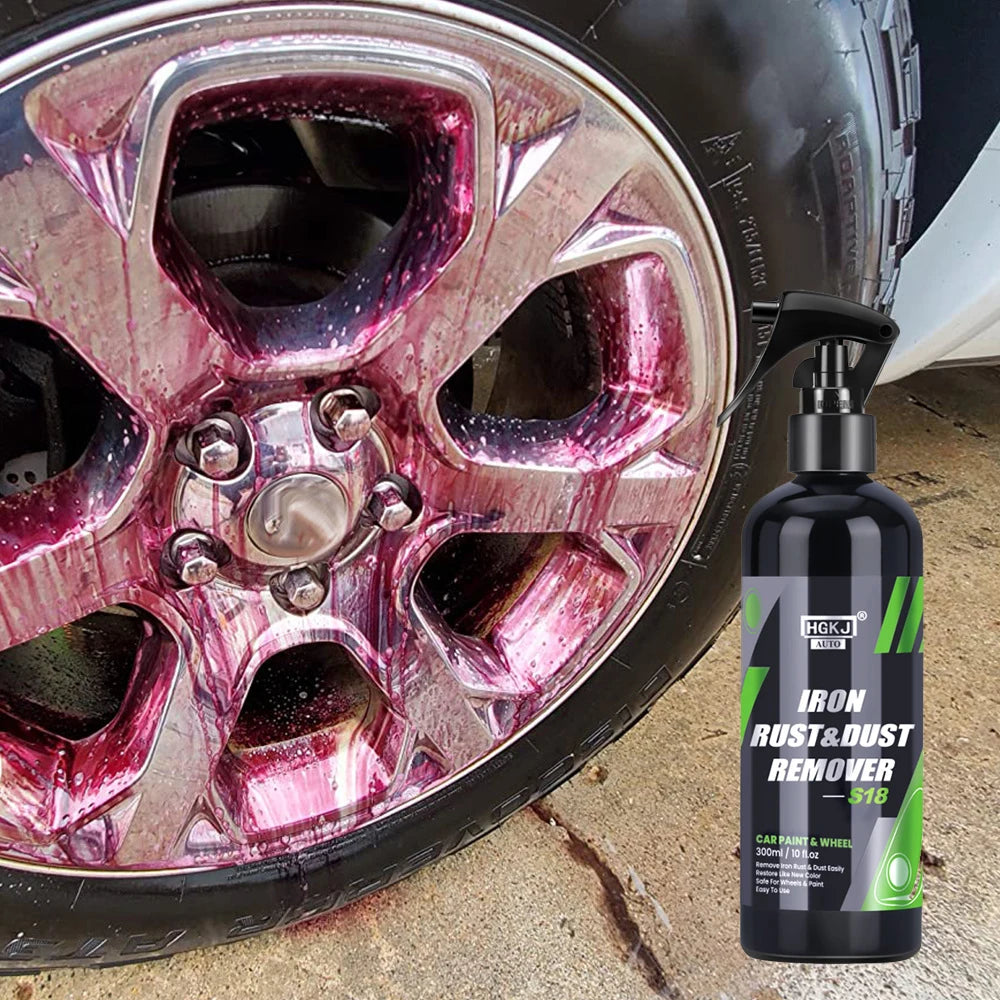 HGKJ S18 50/100/300ML Protect Wheels And Brake Discs From Iron Dust Rim Rust Cleaner Auto Detail Chemical Car Care remove rust