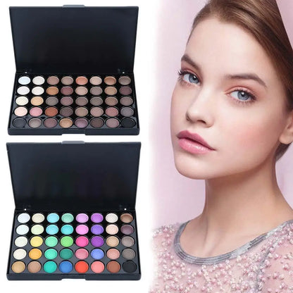 40 Color Matte Eyeshadow Palette Glitter Eye Shadow Waterproof Long Lasting Make Up Pallet Shimmer Fashion Highly Pigmented