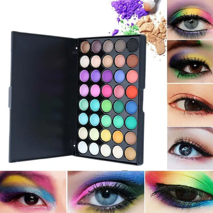 40 Color Matte Eyeshadow Palette Glitter Eye Shadow Waterproof Long Lasting Make Up Pallet Shimmer Fashion Highly Pigmented