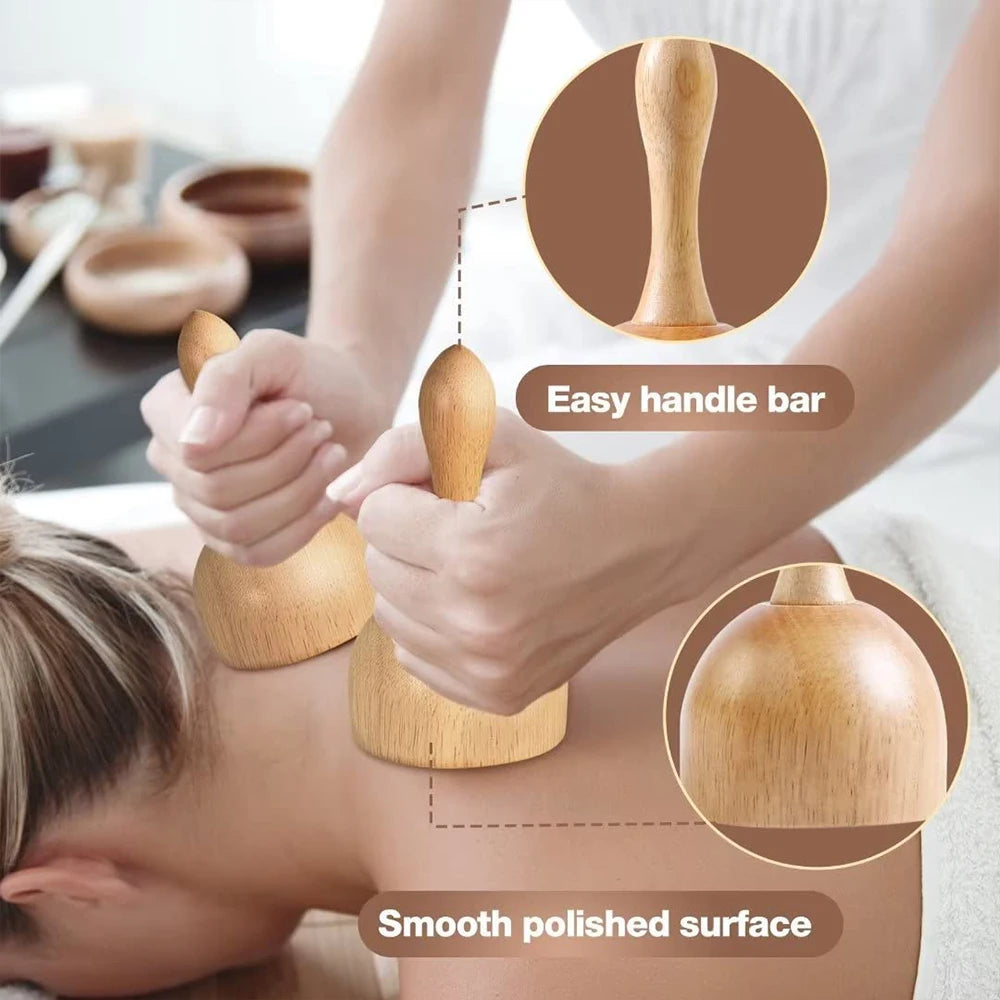 Wood Therapy Massage Tools Wooden Lymphatic Drainage Massager Maderoterapia Kit for Anticellulite, Body Contouring, Muscle Relax