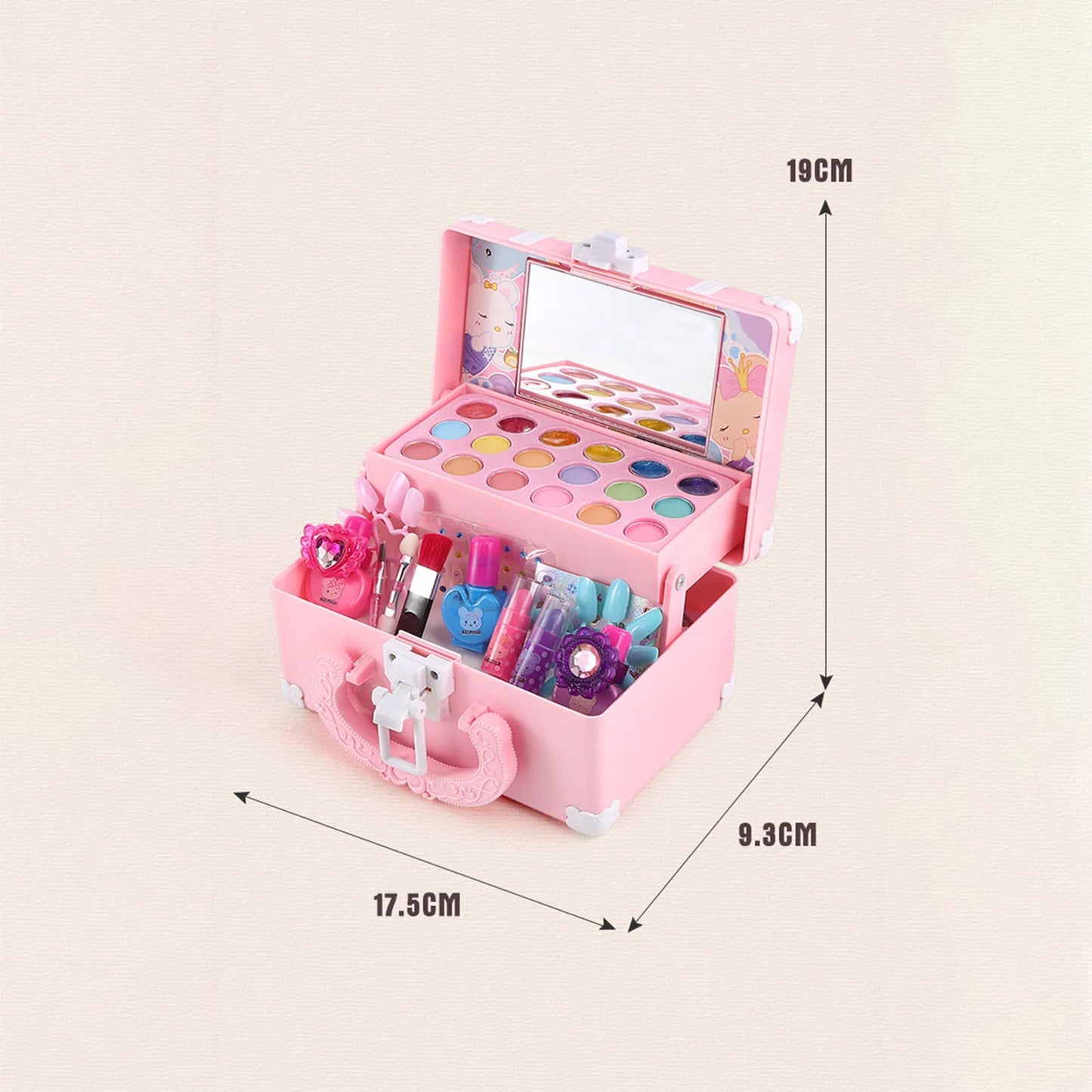 Children Makeup Set Lipstick Makeup Pretend Play With Toys Cosmetic Educational Toys Girl Princess Makeup Toy Suitcase Gift