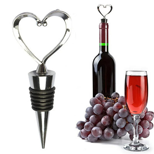 Heart Shaped Red Wine Champagne Wine Bottle Stopper Valentines Wedding Gifts Set Wine Stopper Bar Accessories Home Bars