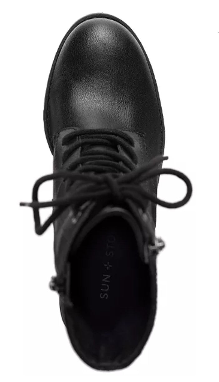 Women's Sheilaa Lace-Up Zip Lug Combat