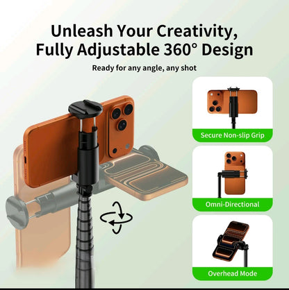 One-Click To Open Tripod- 1.7M Portable Extendable Phone Holder With 56mAh Wireless ..