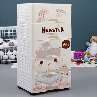 Thickened Plastic Drawer Storage Cabinet Baby Clothes Organizer Child Organizing Box Household Toy Cabinet Organizer