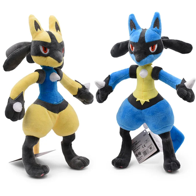 25-32cm Pokemon Anime Figure Lucario Zeraora Pet Plush Dolls Cute Cartoon Collection Ornaments Stuffed Model Kids Xmas Toy Gifts